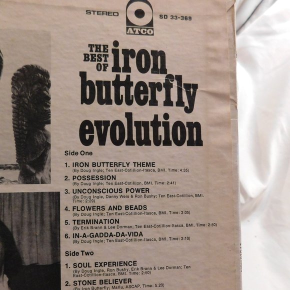The Best of Iron Butterfly Evolution LP Vinyl Record 1971 Vintage - Picture 4 of 9